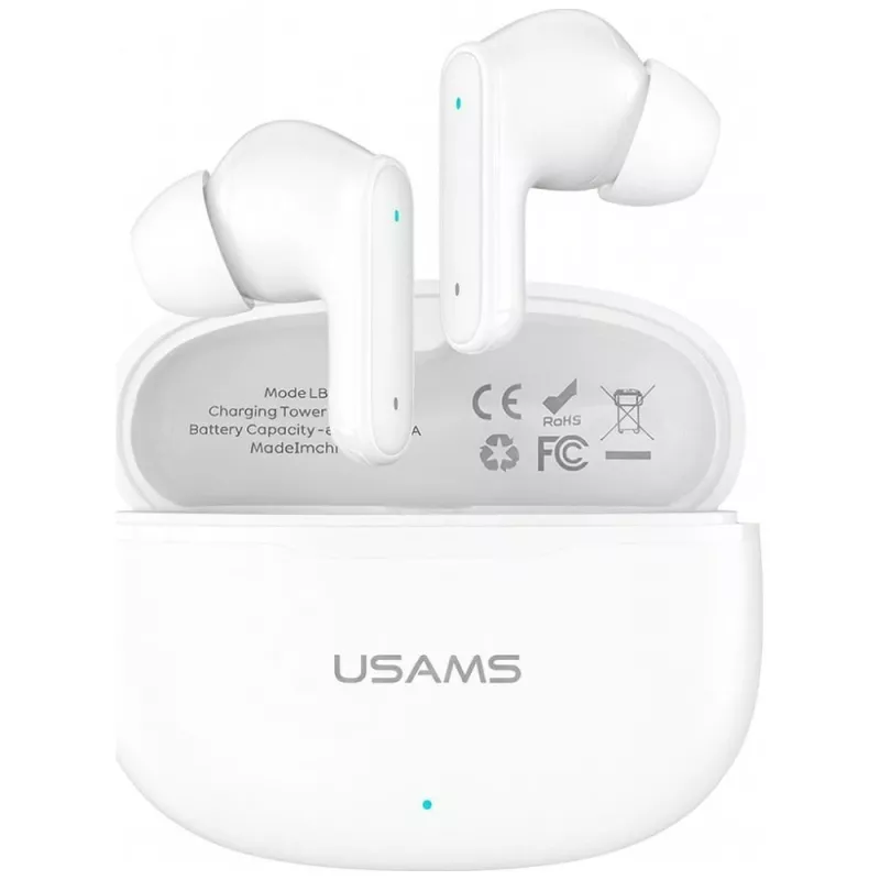 Auscultadores Bluetooth 6.0 E05 TWS branco