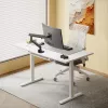 Mesa de altura ajustável Up Up Bjorn branca, tampo L branco
