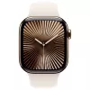 Apple Watch Series 10 GPS + Cellular 42mm caixa de titânio dourado com pulseira desportiva Starlight – S/M (MX063QF/A)