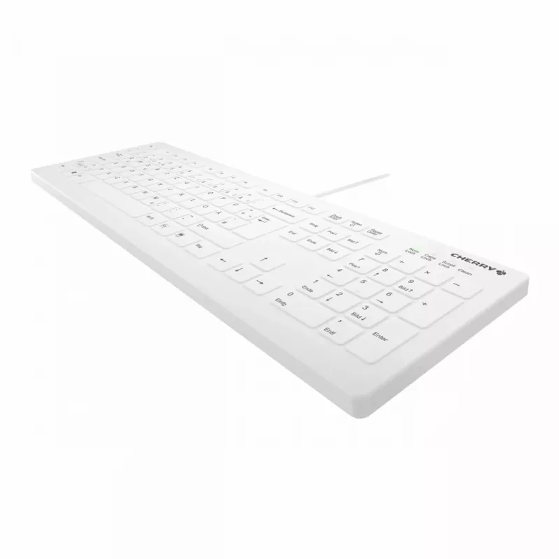 Contour Design Active Key Contour QuickClean Teclado médico IP68 Full-Size Com fios Branco DE C8112