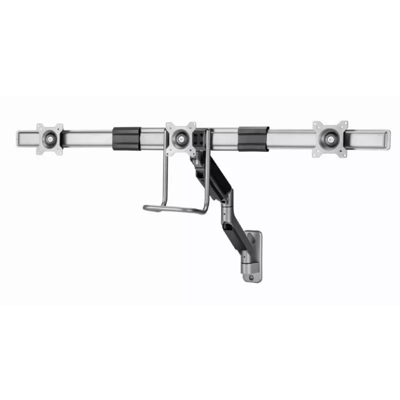Braço de monitor ajustável de parede Gembird MA-WA3-01 para 3 monitores