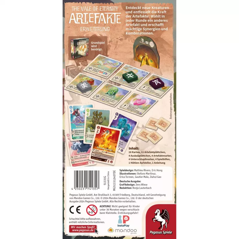 The Vale of Eternity: Artefakte, expansão de jogo de tabuleiro