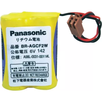 Pilha Panasonic BRAGCF2W lítio 6V 1800mAh — especificação para célula recarregável/primária