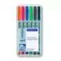 Marcador Staedtler 315 WP6 preto azul castanho verde laranja vermelho