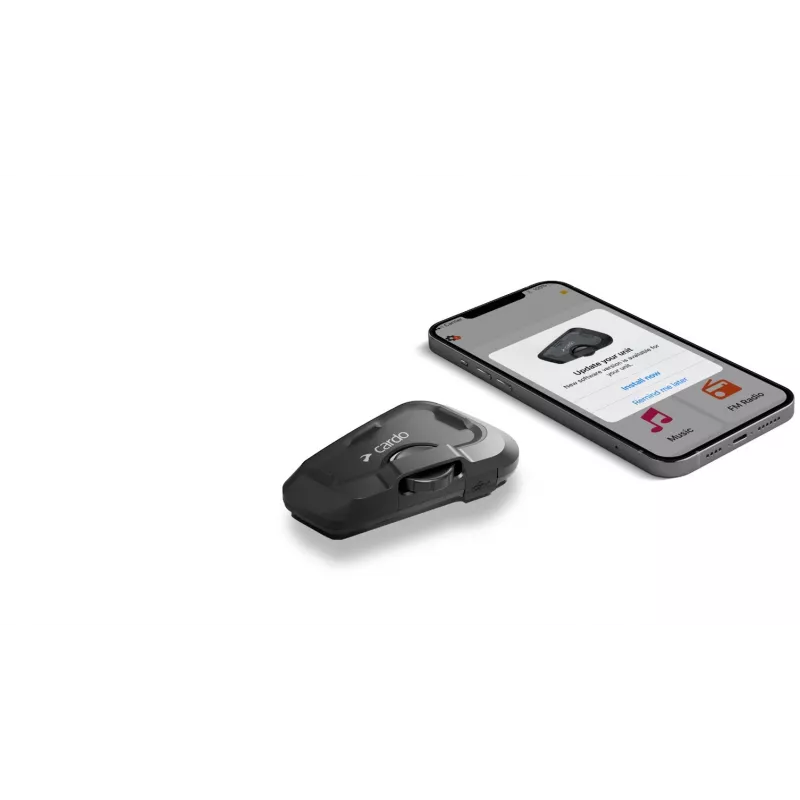 Cardo Spirit HD Duo intercomunicador para mota 2 canais 600 m preto