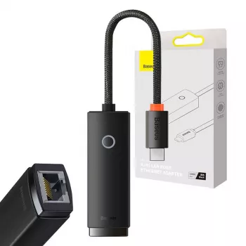 Adaptador de rede Baseus Lite Series USB-C para RJ45 (preto)