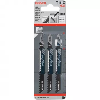 Lâmina de serra de vaivém Bosch T 111 C em aço carbono (HCS) 3 unid.