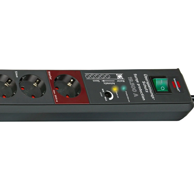 brennenstuhl Secure-Tec - Proteção contra sobretensões - 3500 Watt - Saídas: 6 - Antracite (1159490966)