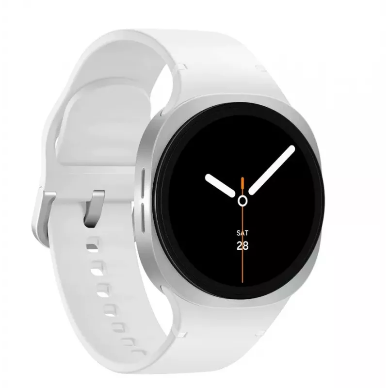 Samsung Galaxy Watch 8 3,3 cm (1,3 polegadas) AMOLED 40 mm digital 438 x 438 pixels ecrã tátil prateado Wi-Fi GPS (satélite)