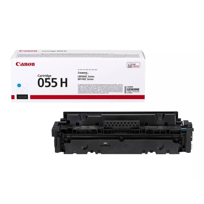 Cartucho de toner Canon 055H 1 unid. original ciano
