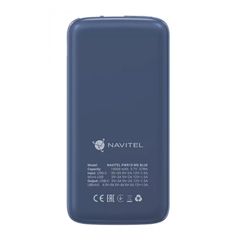 Powerbank portátil Navitel PWR10 MX AZUL 10000 mAh