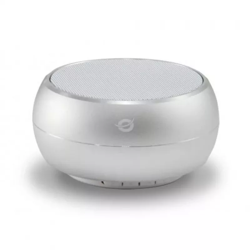 Conceptronic BEATTIE 01S coluna Bluetooth sem fios, 3 W, Bluetooth 3.0+HS, microfone integrado, microSD, Micro-USB, prateada