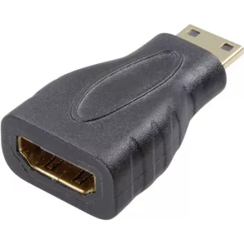 Adaptador HDMI SpeaKa Professional [1x ficha HDMI C Mini - 1x conector fêmea HDMI] preto contactos das fichas dourados (SP-7869908)