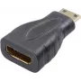 Adaptador HDMI SpeaKa Professional [1x ficha HDMI C Mini - 1x conector fêmea HDMI] preto contactos das fichas dourados (SP-7869908)