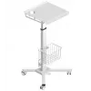 Suporte móvel para secretária ONKRON LMG30-W ajustável, branco
