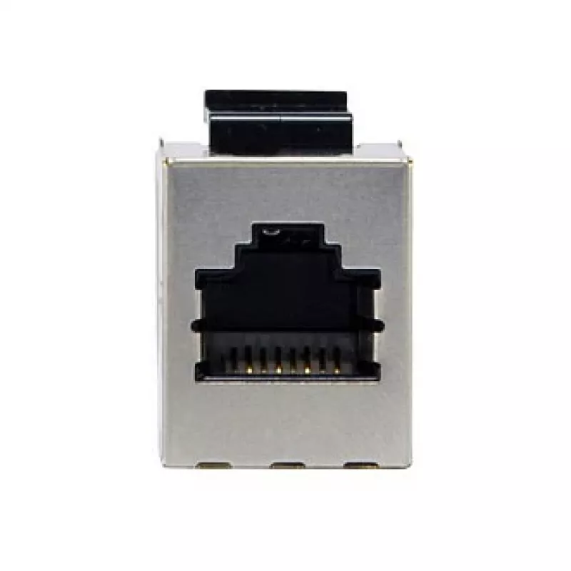 Conector Keystone Inline Cat6 Blindado 8 unid., EQUIP — Formato Plano, RJ-45, 17×35,5×24,4 mm, prateado