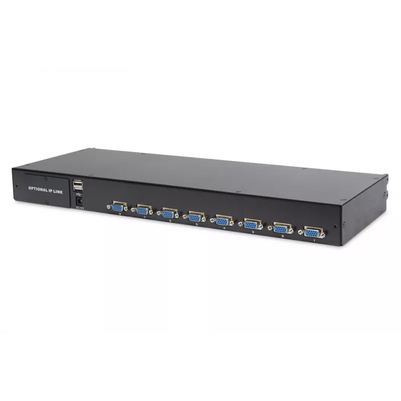 Consola KVM Digitus 19 polegadas LCD 8 portas VGA teclado US