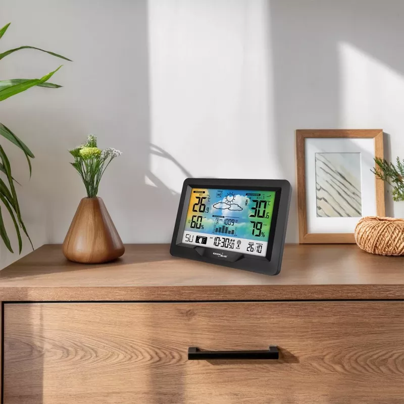 Estação meteorológica sem fios GreenBlue GB540N – monitorização de temperatura e humidade interior/exterior