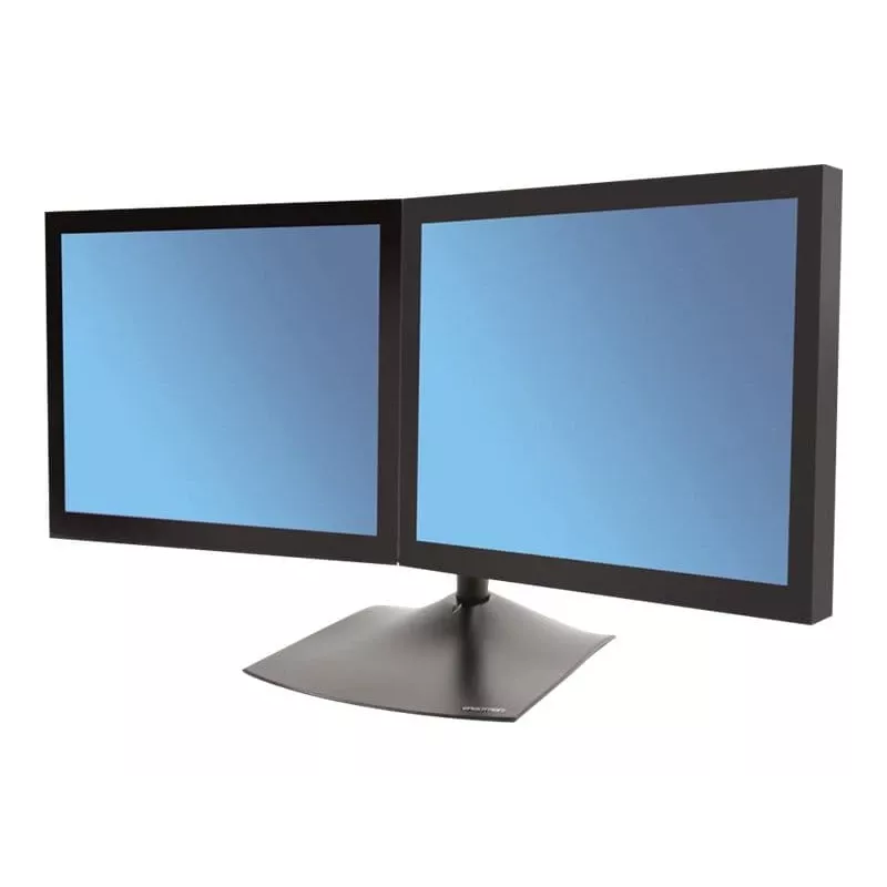 Ergotron DS100 – base – horizontal – para 2 ecrãs LCD – alumínio, aço – preto – tamanho do ecrã: até 61 cm (até 24 polegadas)