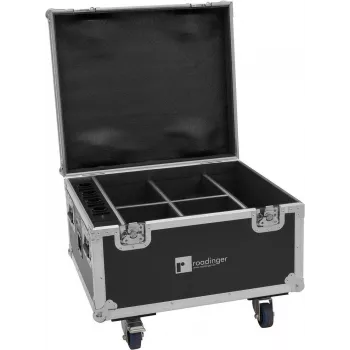 Flightcase Roadinger para 4× AKKU IP PAR 7 QCL WDMX com função de carregamento modelo 31005182