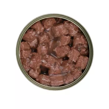 Alimento húmido para gatos TufTuf pedaços de carne em molho com vaca 415 g — alimento completo para gatos adultos, 81,5 % de humidade