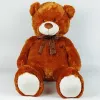 Peluche mascote urso de peluche com laço 70 cm castanho