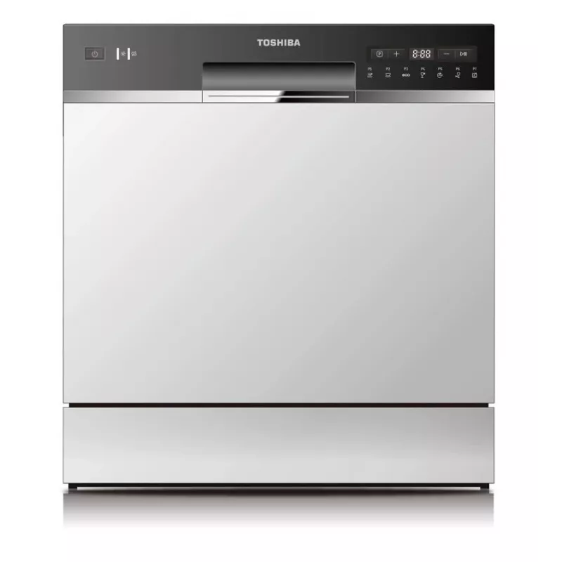 Máquina de lavar louça Toshiba DW-08T2EE(W)-PL, 8 serviços, classe de eficiência energética F, 49 dB, 55×59×50 mm