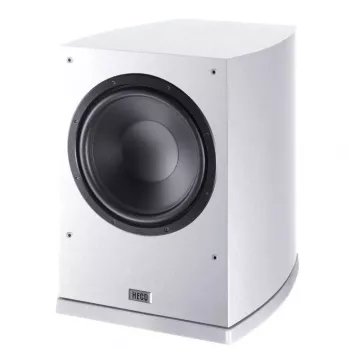 Subwoofer Heco Victa Elite SUB 252 A – subwoofer ativo compacto, acabamento branco
