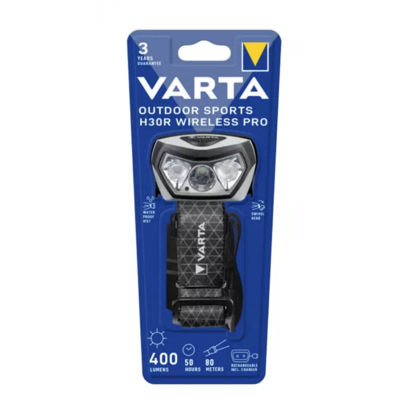 Lanterna frontal Varta Outdoor Sports H30R Wireless Pro 400 lm IPX7