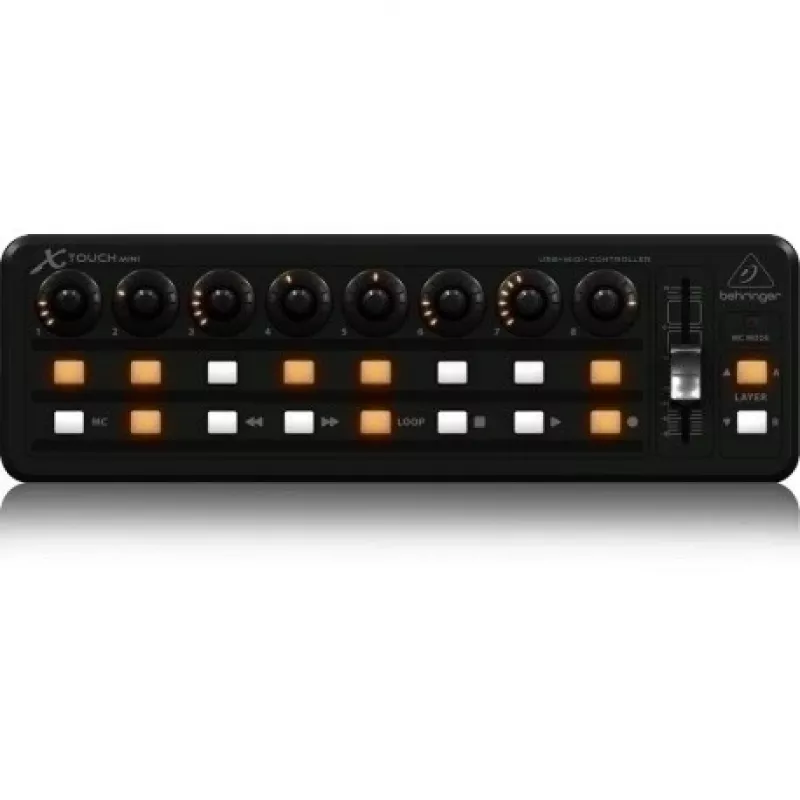 Teclado MIDI USB Behringer X-TOUCH MINI tipo de controlo botões rotativos sliders