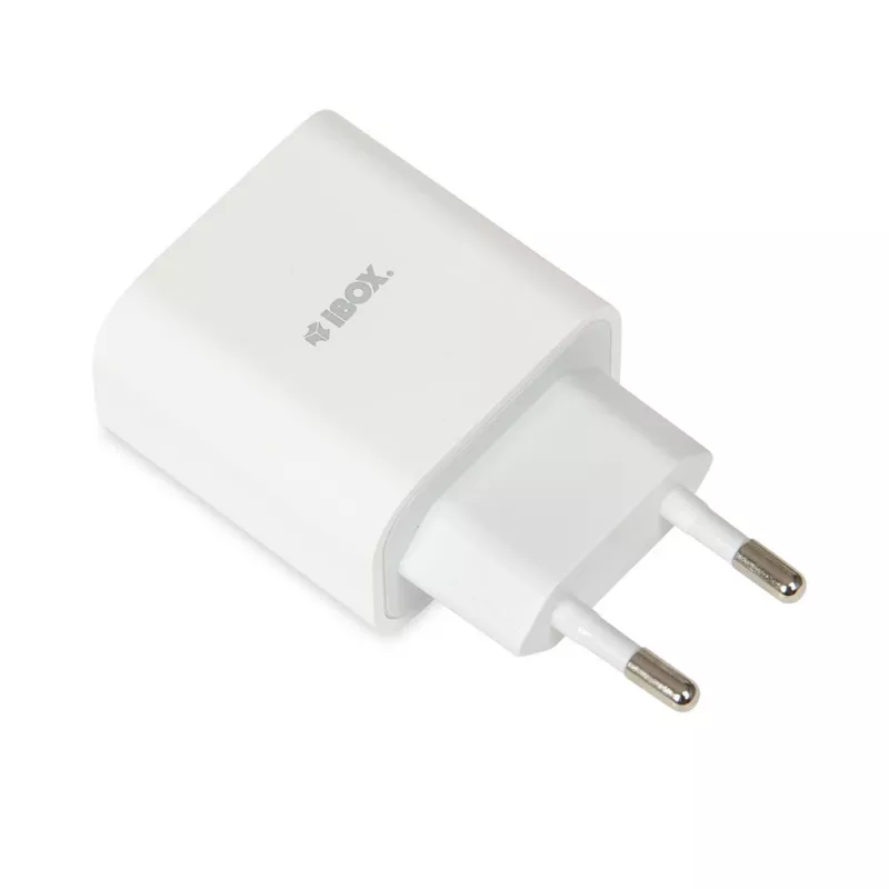 Carregador rápido USB Type-C de interior IBOX C-37, 20W, USB-C PD 3.0, saída 3 A, branco
