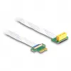Placa riser DeLOCK PCI Express x1 ficha para x1 slot 90° angular com cabo FPC 15 cm