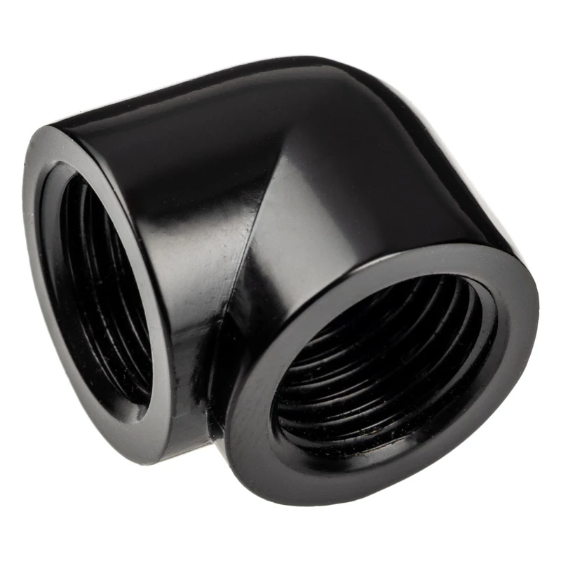 Alphacool Eiszapfen 17588 adaptador em L de 90° e 20 mm G1/4 fêmea para G1/4 fêmea, preto
