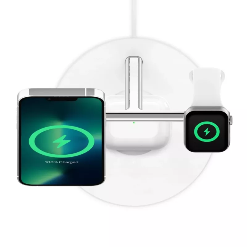 Belkin WIZ017vfWH Auscultadores Carregamento rápido sem fios Interior AC branco