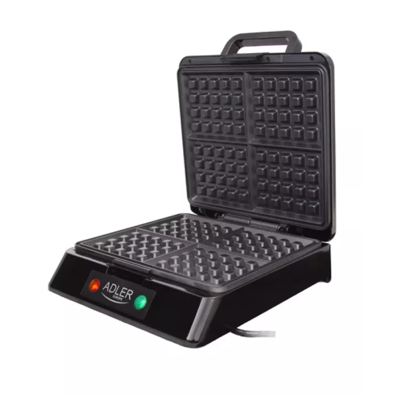 Adler AD 3036 máquina de waffles para 4 waffles preto, cinzento 1500 W
