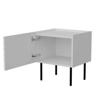 Mesa de cabeceira Cama LUCCA 2 unid. 47x40x52 cm branco MDF/aglomerado