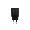 Carregador com fio NATEC para dispositivos móveis NUC-2141, 30W, USB-C PD 3.0 + USB-A QC 3.0, 110–240V, preto