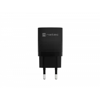Carregador com fio NATEC para dispositivos móveis NUC-2141, 30W, USB-C PD 3.0 + USB-A QC 3.0, 110–240V, preto