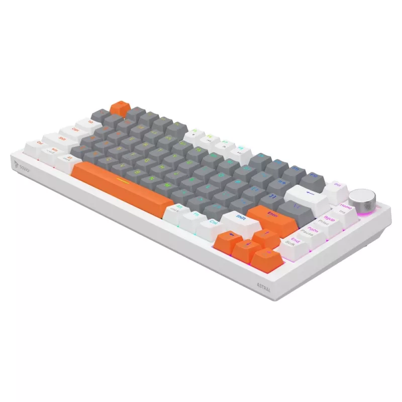 Savio ASTRAL WHITE JADE 3 COLOURS Teclado Gaming USB QWERTY US International
