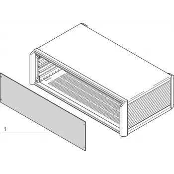 Schroff 20850136 painel frontal não blindado para estrutura de caixa, 3U, 63 HP