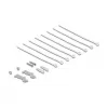 Patch panel DELOCK Mini Desktop RJ45 8 portas Cat.6A blindado preto para secretária, parede ou calha DIN