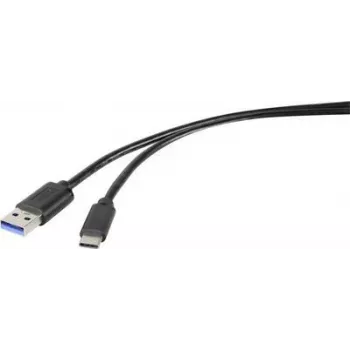 Cabo USB Renkforce RF-4536470 0,15 m USB 3.2 Gen 1 (3.1 Gen 1) USB A USB C preto (RF-4536470)