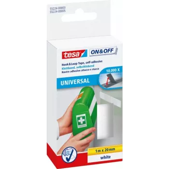 Fecho de velcro TESA 55224-00003 branco 20mm x 1000mm
