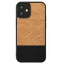 Capa de proteção Man and Wood para iPhone 12 mini Herringbone Nero preto