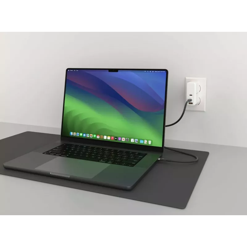 HYPER HyperJuice Cabo USB-C para USB-C de silicone 240W (1,8m/2m) - Preto