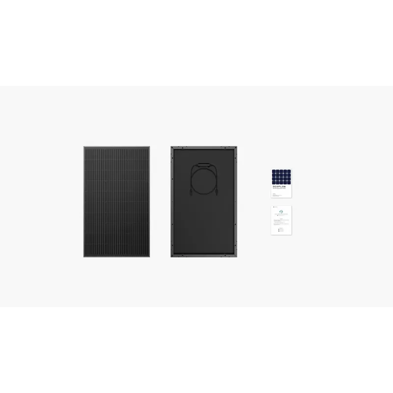 EcoFlow ZMS331 Painel solar 100W silício monocristalino preto IP68