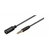 Cabo de extensão jack 3,5 mm Wentronic Goobay, preto, 5 m - ficha jack 3,5 mm (3 polos, estéreo) > conector fêmea jack 3,5 mm (3 polos, estéreo) (97122)