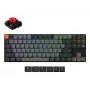Teclado mecânico Keychron K1X-B1, 80% (87 teclas), USB + Bluetooth, QWERTY Inglês, cinzento, retroiluminação RGB
