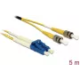 Cabo InfiniBand/fibra ótica DeLOCK 5 m 2x LC 2x ST amarelo