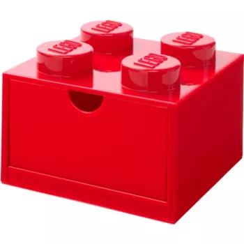 LEGO Gaveta de secretária 4, caixa de arrumação Vermelho, com studs